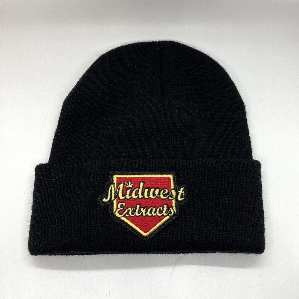 Midwest Extracts Cannabis Merch Black Beanie Hat THC